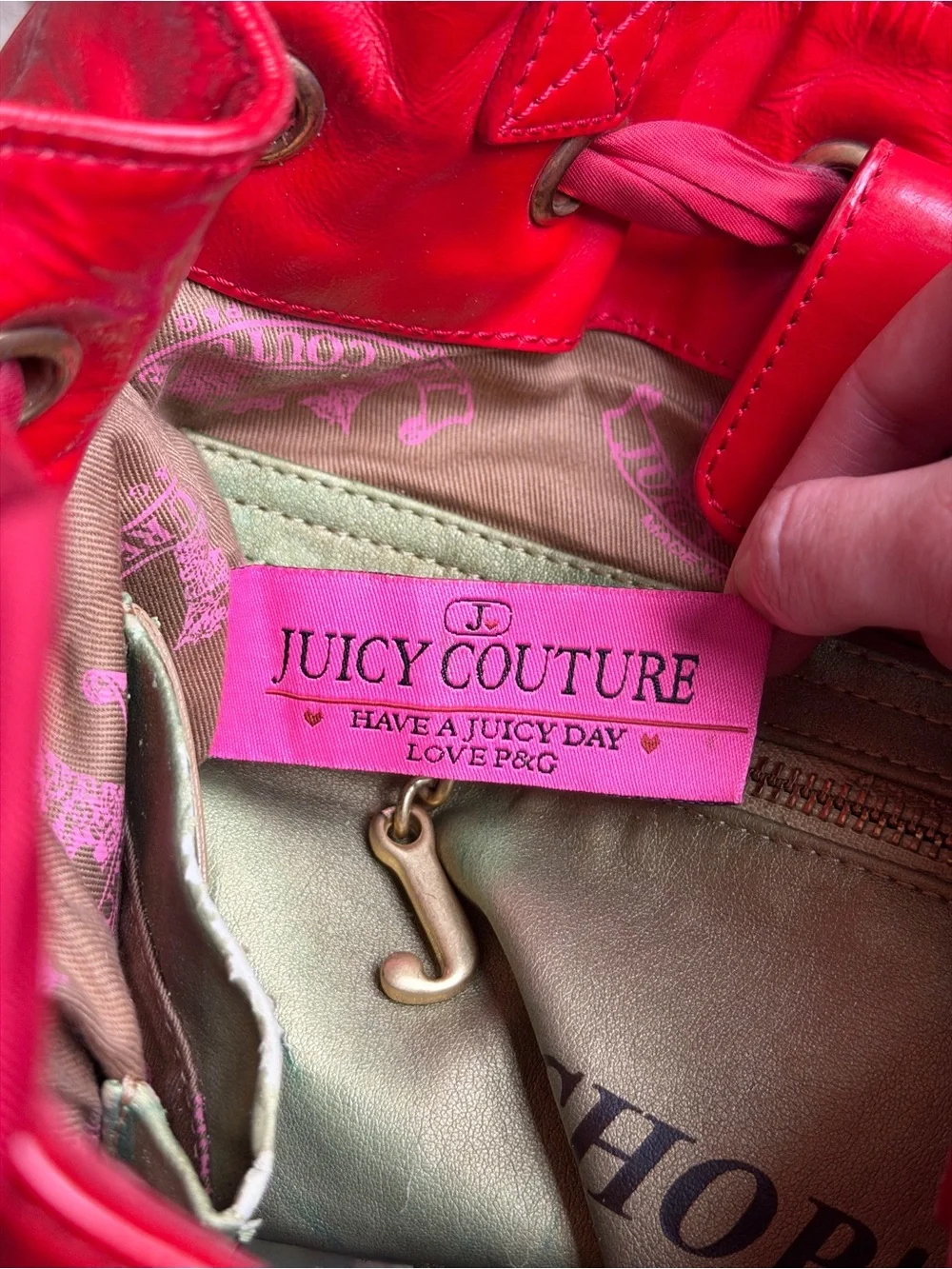 Extreme Rare Grail Vintage Juicy Couture Cherry Print Terrycloth Daydreamer Tote